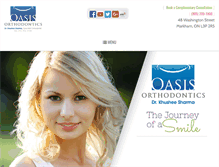 Tablet Screenshot of oasis-ortho.com